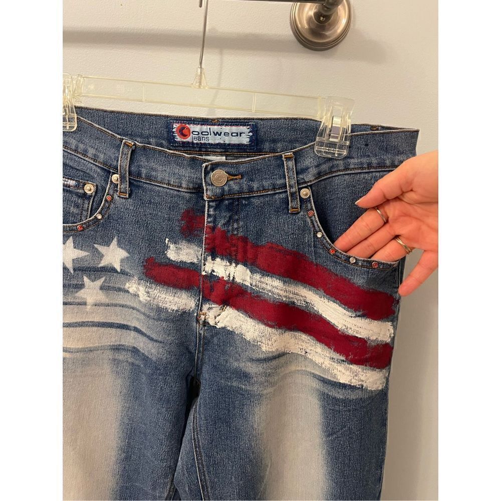 Vintage Flag Bellbottom Jeans 13 - Picture 3 of 6